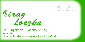 virag loczka business card