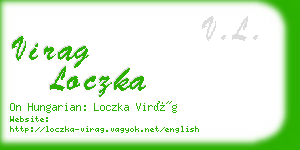 virag loczka business card